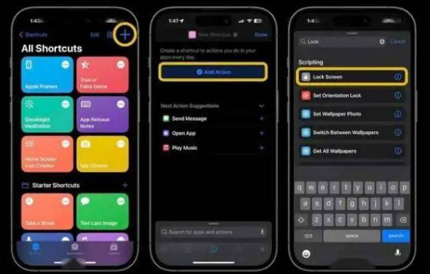 仁寿苹果14锁屏维修店分享iPhone14升级iOS16.4后如何创建锁屏快捷方式 